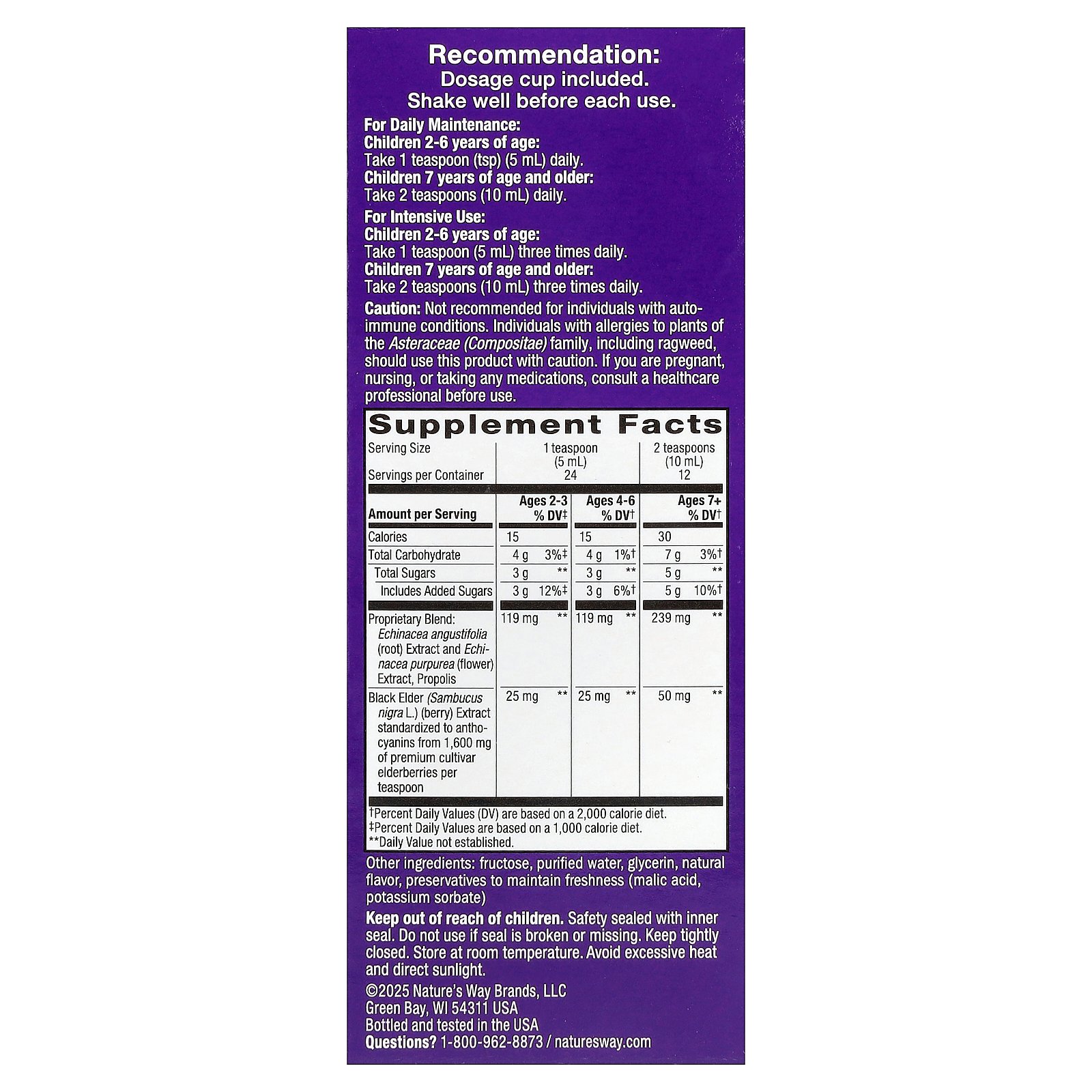 【iHerb30周年特別20%OFFクーポン】Nature's Way サンブカス エルダーベリー シロップ 子供向け 【 iHerb アイハーブ 公式 】 ネイチャーズウェイ 標準化 ブラックエルダー ベリー エキス エキナセア プロポリス サプリ リキッド 液体 120ml iherb-official-10021504 iHerb サンプル画像2