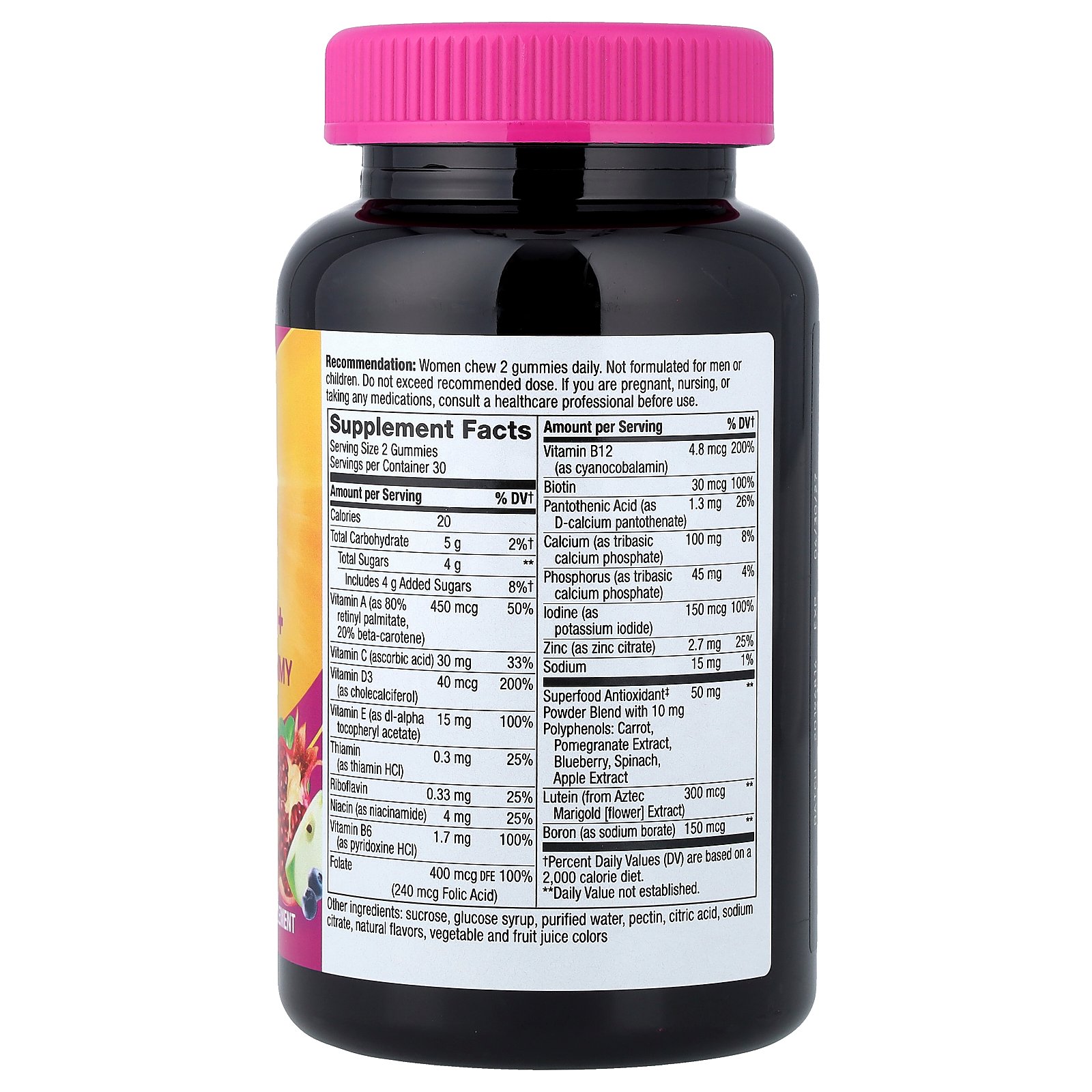 Nature's Way アライブ！ マルチビタミン グミ 女性向け 50+ 【 iHerb アイハーブ 公式 】 ネイチャーズウェイ Alive! ウィメンズ ビタミン A B C D E 野菜 果物 ルテイン サプリ フルーツ味 60粒 iherb-official-10021450 iHerb サンプル画像2