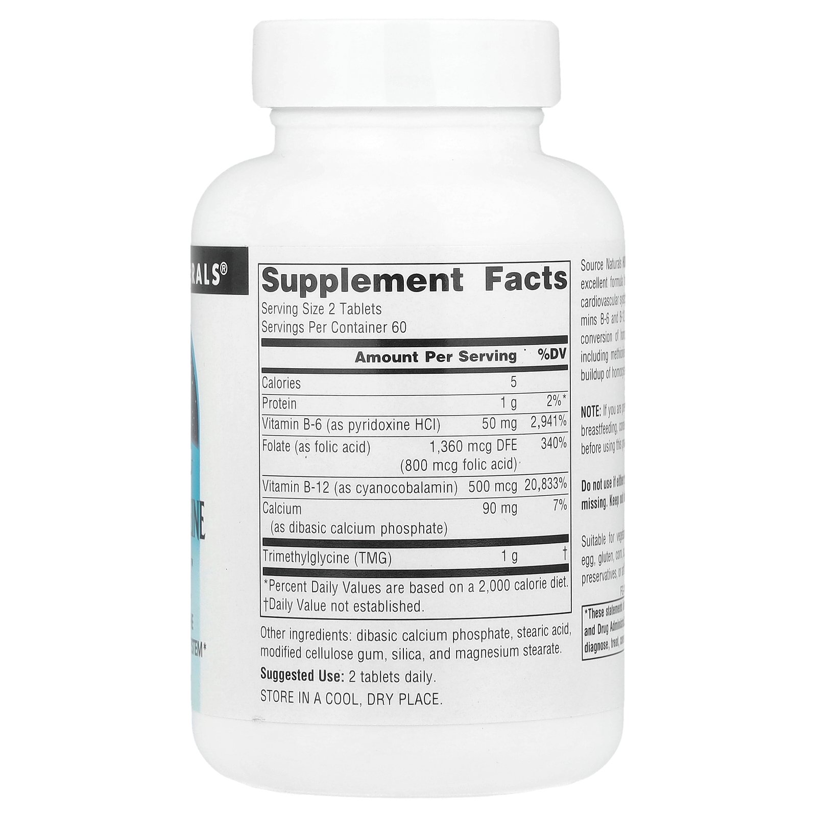 【15%OFFクーポン★7/4 20:00~7/11 01:59】Source Naturals ホモシステイン ディフ...