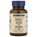 Wiley's Finest フィッシュオイル ビタミンK2 & D3 配合 【 iHerb アイハーブ 公式 】 ワイリーズファイネスト ワイルド アラスカン...