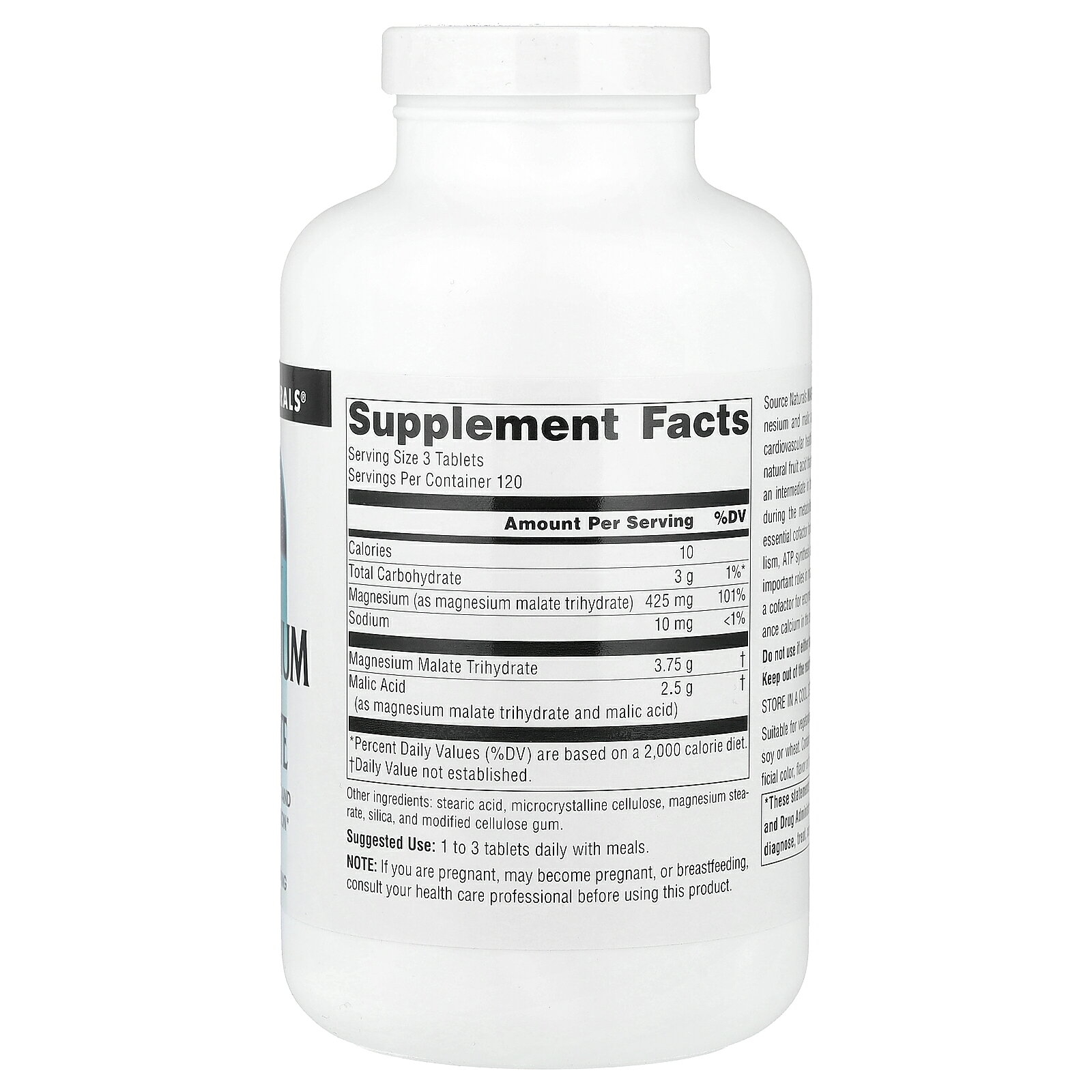 Source Naturals リンゴ酸マグネシウム 【 iHerb アイハーブ 公式 】 ソースナチュラルズ リンゴ酸 マグネシウム サプリメント サプリ ミネラル ミネラルサプリ タブレット 3,750mg 360粒 iherb-official-10001366 iHerb サンプル画像3