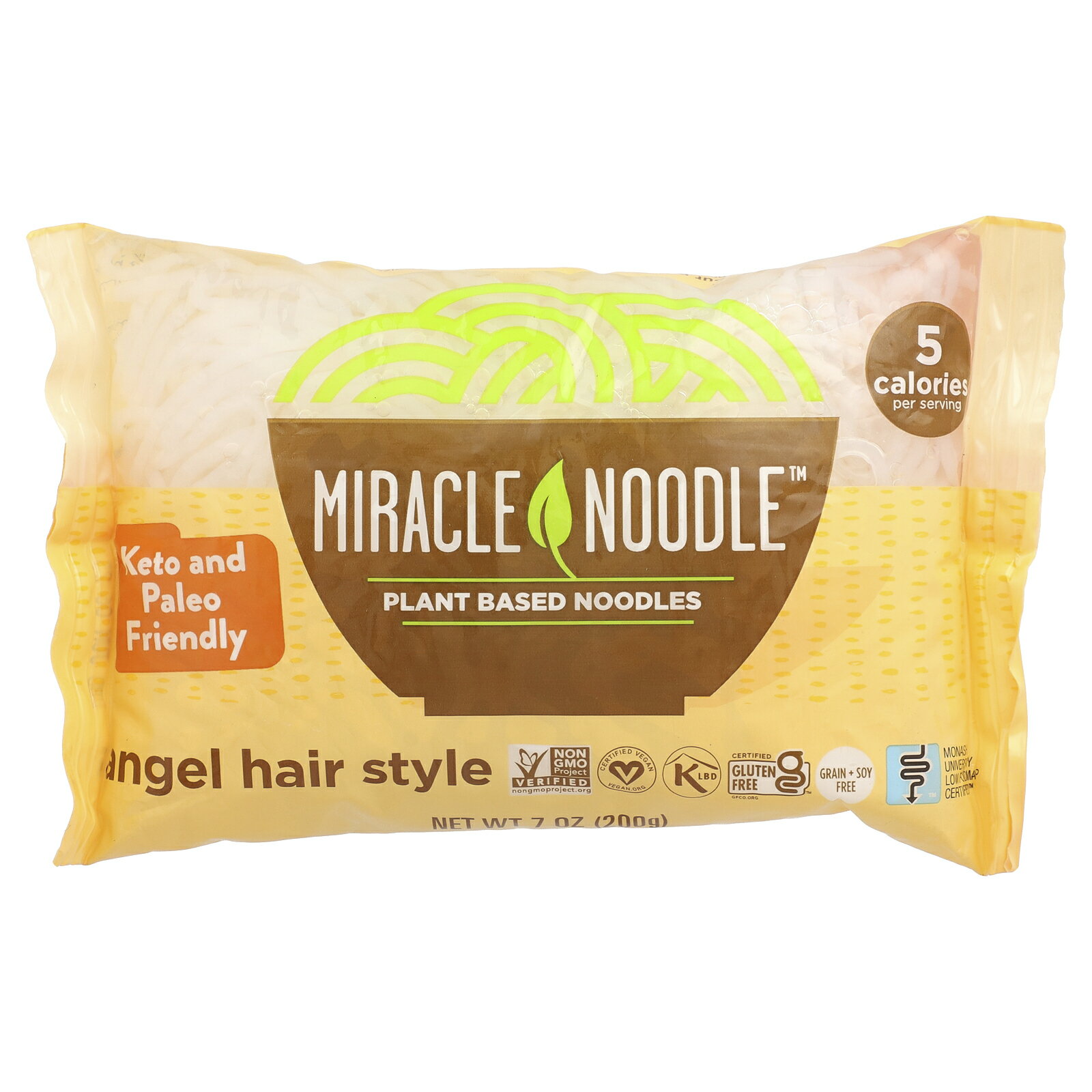 Miracle Noodle こんにゃくパスタ 【 iHerb アイハーブ 公式 】 ミラクルヌードル こんにゃく しらたき 白滝 麺 ヌードル パスタ スパゲッティ 植物性 食品 エンジェルヘア 200g