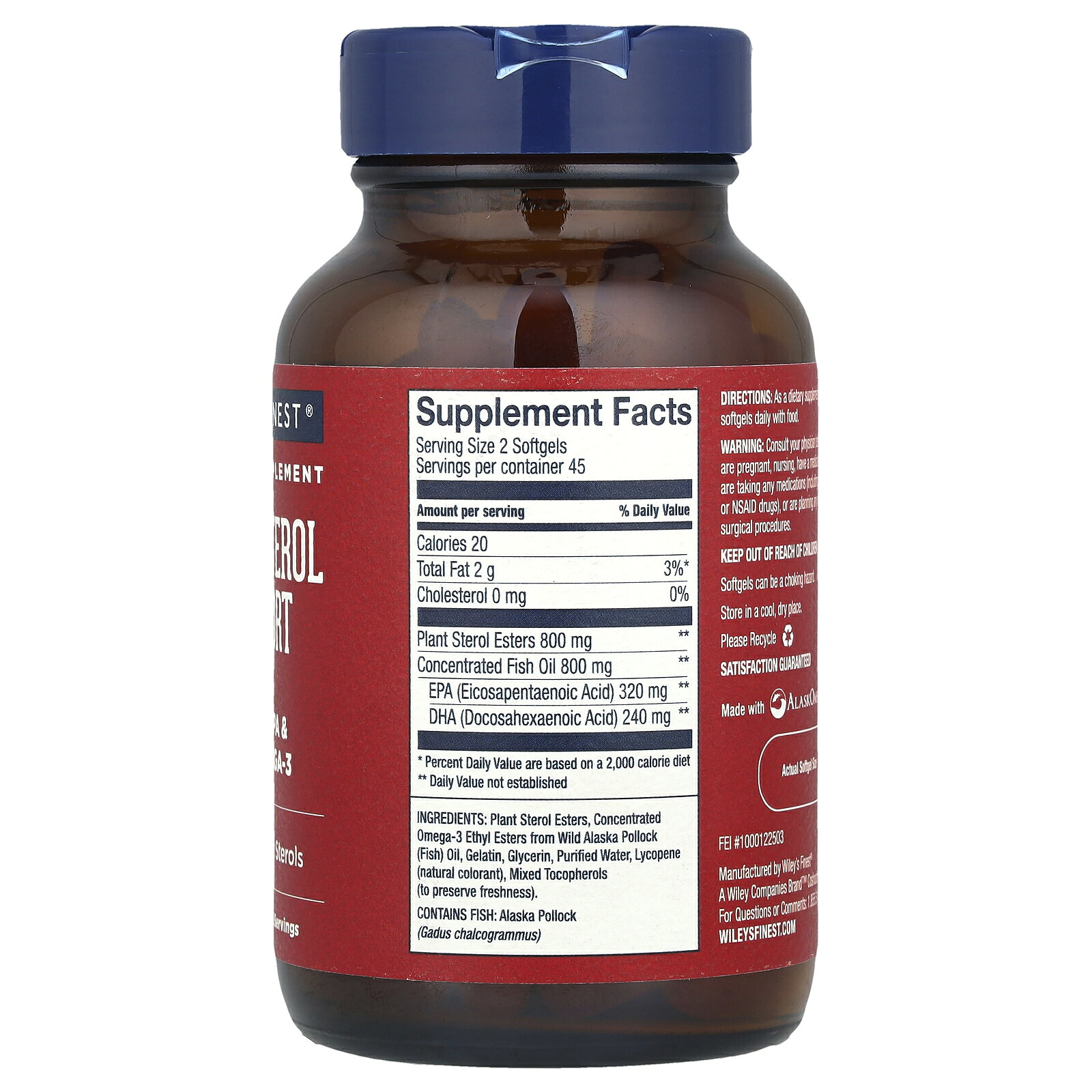 Wiley's Finest フィッシュオイル 【 iHerb アイハーブ 公式 】 ワイリーズファイネスト ワイルド アラスカン アラスカ産 天然 DHA EPA オメガ3 脂肪酸 サプリ ソフトジェル 90粒 iherb-official-10008539 iHerb サンプル画像2