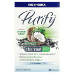 Enzymedica 活性炭 プラス 【 iHerb アイハーブ 公式 】 エンザイメディカ ピュリファイ Purify ココナッツ 由来 炭 チャコール ショウガ ジンジャー αガラクトシダーゼ 酵素 サプリメント サプリ カプセル 60粒