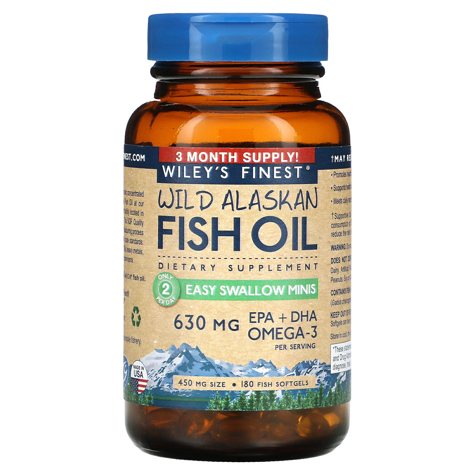 【15%OFFクーポン★7/4 20:00~7/11 01:59】Wiley's Finest フィッシュオイル 【 iHe...