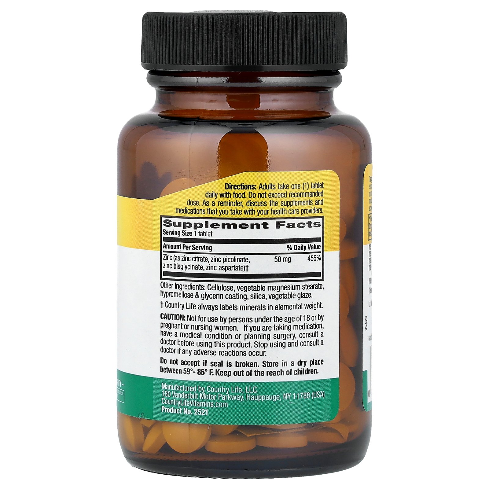 【15%OFFクーポン★8/24 20:00~8/27 09:59】Country Life 亜鉛 【 iHerb アイハーブ 公式 】 カントリーライフ ターゲットミンズ Target-Mins ジンク ミネラル サプリメント サプリ タブレット 50mg 180粒 iherb-official-10010613 iHerb サンプル画像2