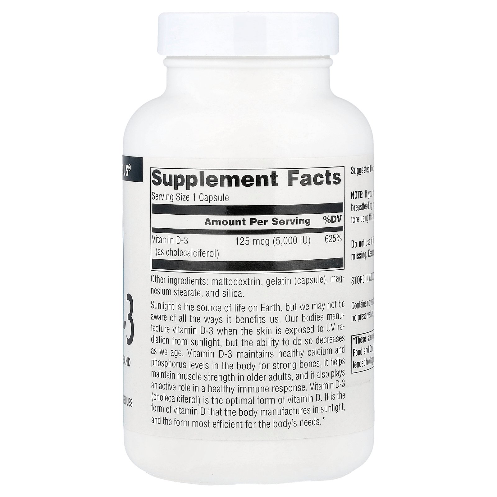 Source Naturals ビタミンD-3 【 iHerb アイハーブ 公式 】 ソースナチュラルズ ビタミンD ビタミン D3 サプリ サプリメント カプセル 5,000IU 240粒 iherb-official-10001747 iHerb サンプル画像3