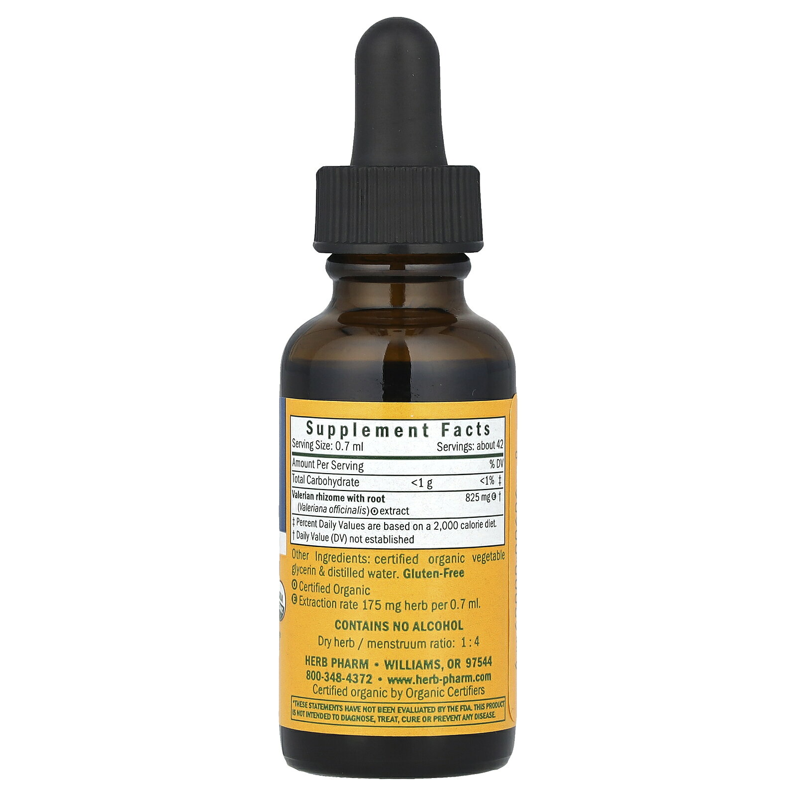 Herb Pharm バレリアン オーガニック アルコール不使用 【 iHerb アイハーブ 公式 】 ハーブファーム 有機 セイヨウカノコソウ エキス ハーブ サプリメント サプリ ノンアルコール リキッド 液体 30ml iherb-official-10008376 iHerb サンプル画像2