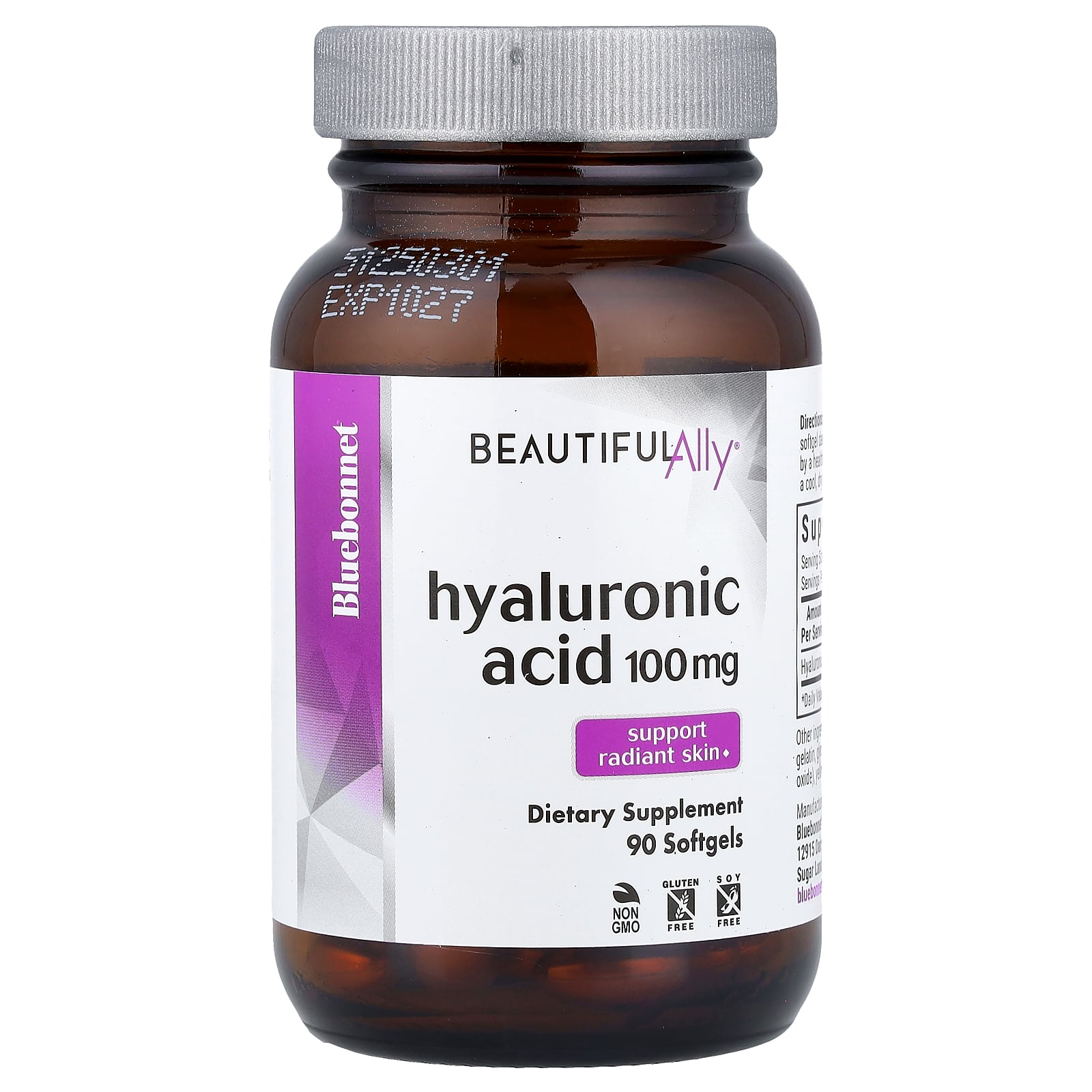 Bluebonnet Nutrition ビューティフルアリー ヒアルロン酸 【 iHerb アイハーブ 公式 】 ブルーボネット ニュートリション サプリメント サプリ ソフトジェル 100mg 90粒 iherb-official-10012343 iHerb サンプル画像3