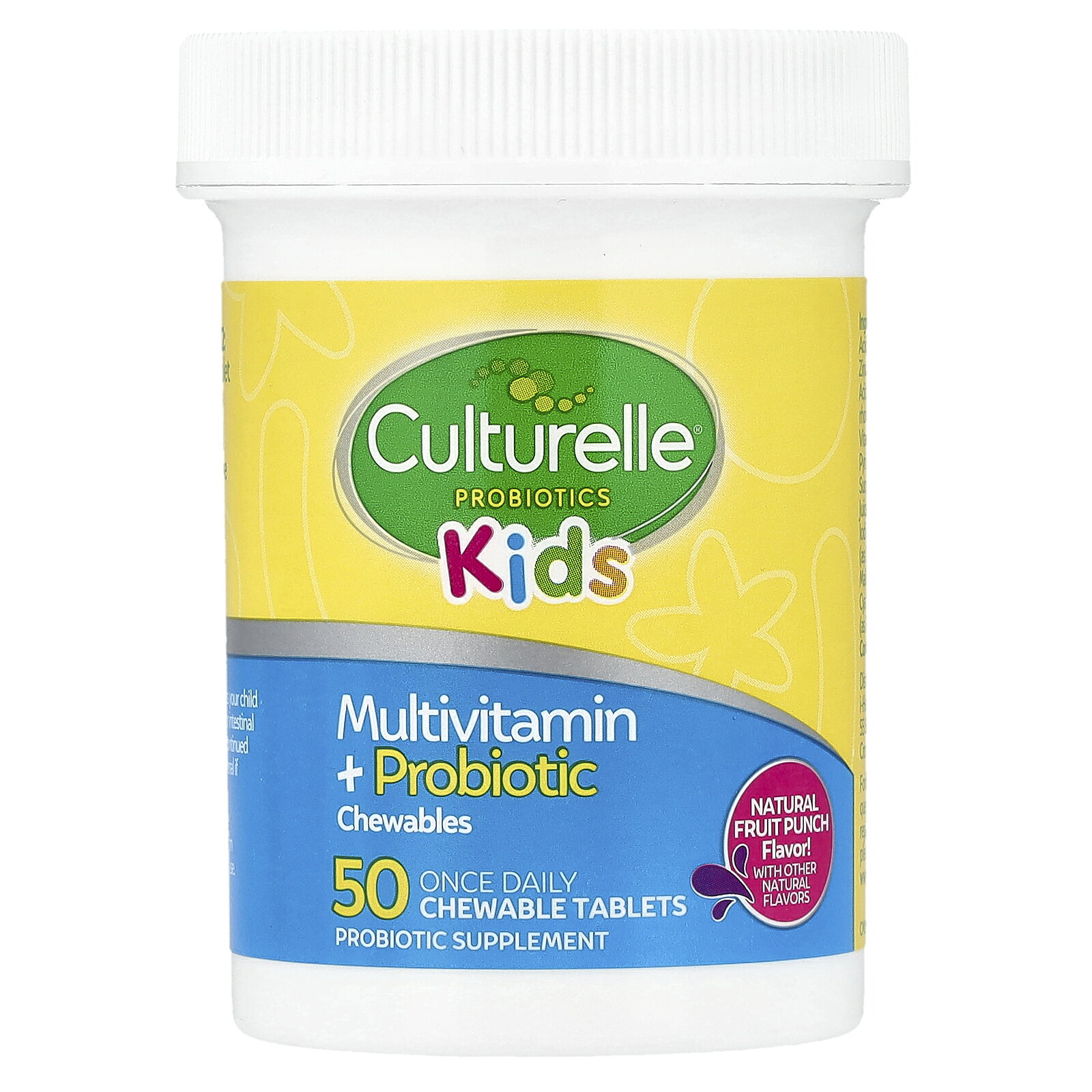 Culturelle マルチビタミン + プロバイオティクス 子ども用 【 iHerb アイハーブ 公式 】 カルチュレル キッズ 3歳以上向き 乳酸菌 ビタミン ミネラル サプリ チュアブル タブレット 天然フルーツポンチ味 50粒 iherb-official-10012128 iHerb サンプル画像3