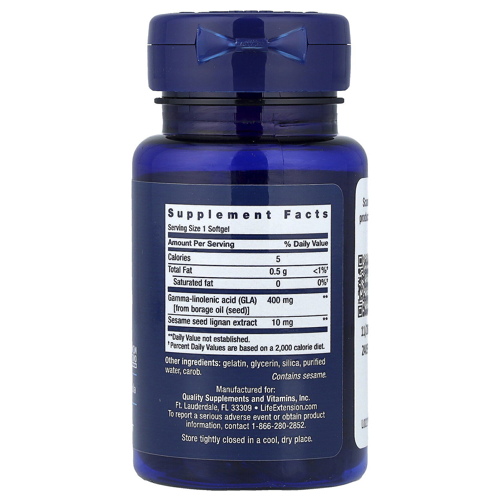 Life Extension メガ GLA 【 iHerb アイハーブ 公式 】 ライフエクステンション ガンマリノレン酸 ごま セサミ リグナン ルリジサ ボラージ オイル オメガ6 サプリメント サプリ ソフトジェル 30粒 iherb-official-10012590 iHerb サンプル画像2
