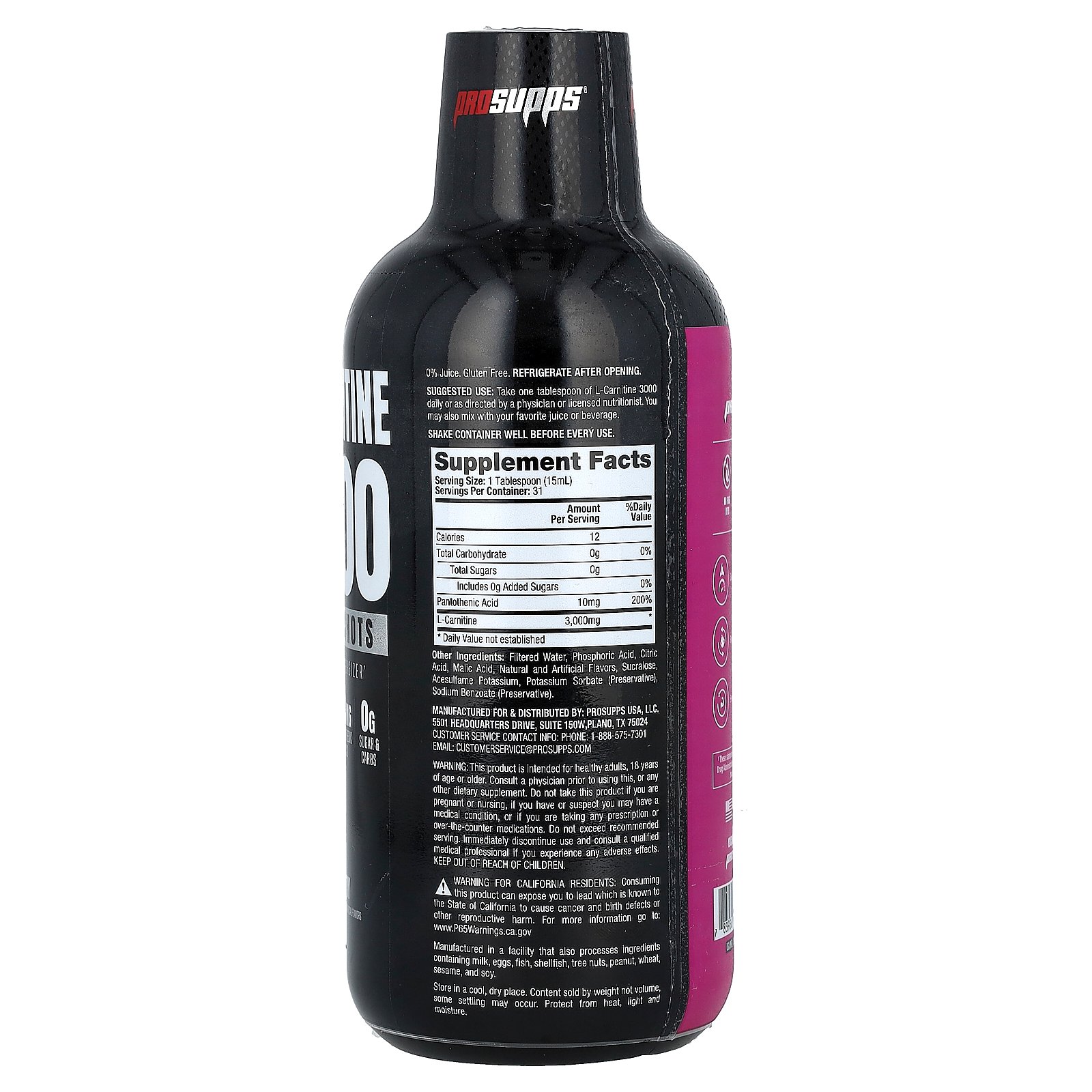 ProSupps L-カルニチン 3000 【 iHerb アイハーブ 公式 】 プロサップス カルニチ...