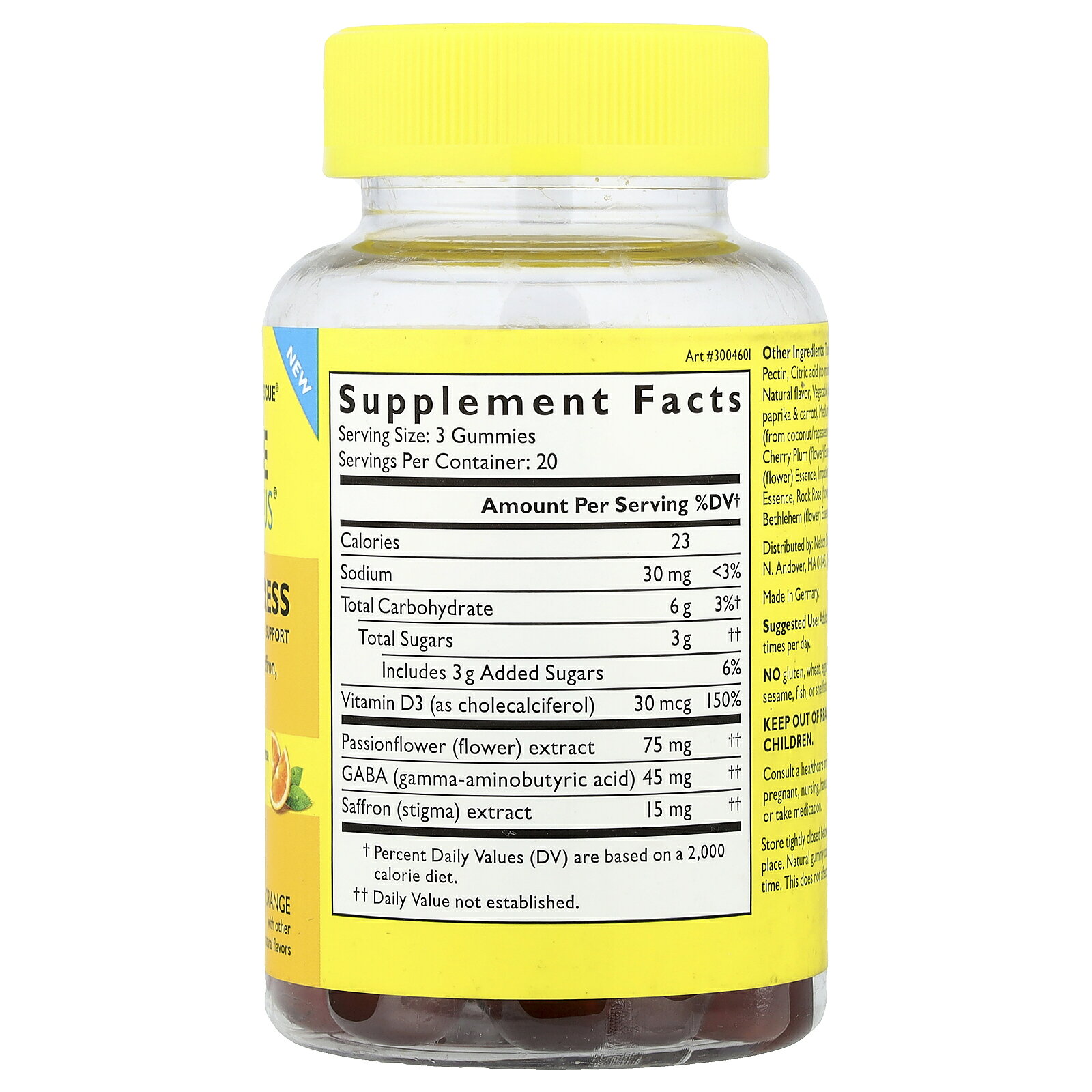 【iHerb30周年特別20%OFFクーポン】Bach レスキュープラス グミ 【 iHerb アイハーブ 公式 】 バッチ パッションフラワー ギャバ サフラン ビタミンD サプリメント サプリ ヴィーガングミ 60粒 iherb-official-10022743 iHerb サンプル画像2