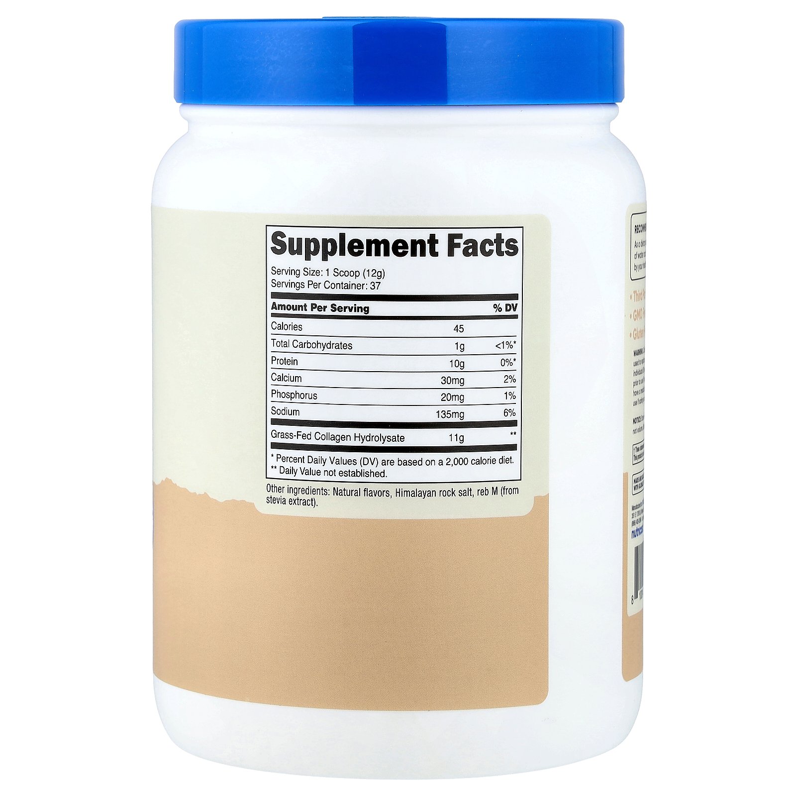 Nutricost コラーゲン ペプチド 【 iHerb アイハーブ 公式 】 ニュートリコスト コラーゲンペプチド 加水分解コラーゲン グラスフェッド 牧草飼育 サプリメント サプリ パウダー 粉末 バニラ味 454g iherb-official-10023028 iHerb サンプル画像2