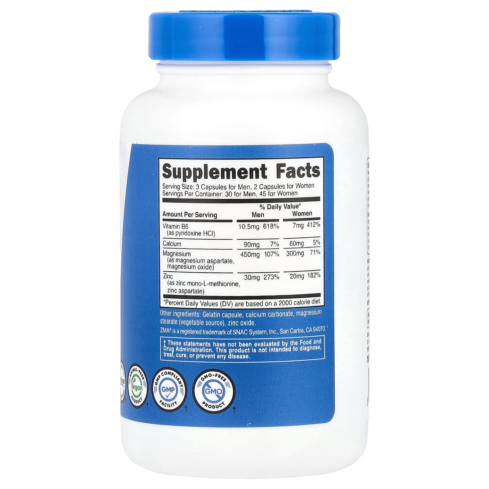 Nutricost ZMA 【 iHerb アイハーブ 公式 】 ニュートリコスト 亜鉛 マグネシウム ビタミンB6 ビタミン ミネラル ズィーエムエー パフォーマンス サプリメント サプリ カプセル 90粒 iherb-official-10023079 iHerb サンプル画像2