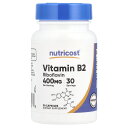 【POINT20倍★9/15 0:00~23:59限定!】Nutricost ビタミンB2 【 iHerb アイハーブ 公式 】 ニュートリコスト ビタミンB ビタミン B2 B ビタミンB群 ビタミン類 ビタミンサプリ リボフラビン サプリメント サプリ カプセル 400mg 30粒