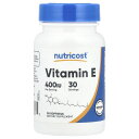 【POINT20倍★9/15 0:00~23:59限定!】Nutricost ビタミンE 【 iHerb アイハーブ 公式 】 ニュートリコスト ビタミン E ビタミン類 ビタミンサプリ サプリメント サプリ ソフトジェル 180mg 400IU 30粒
