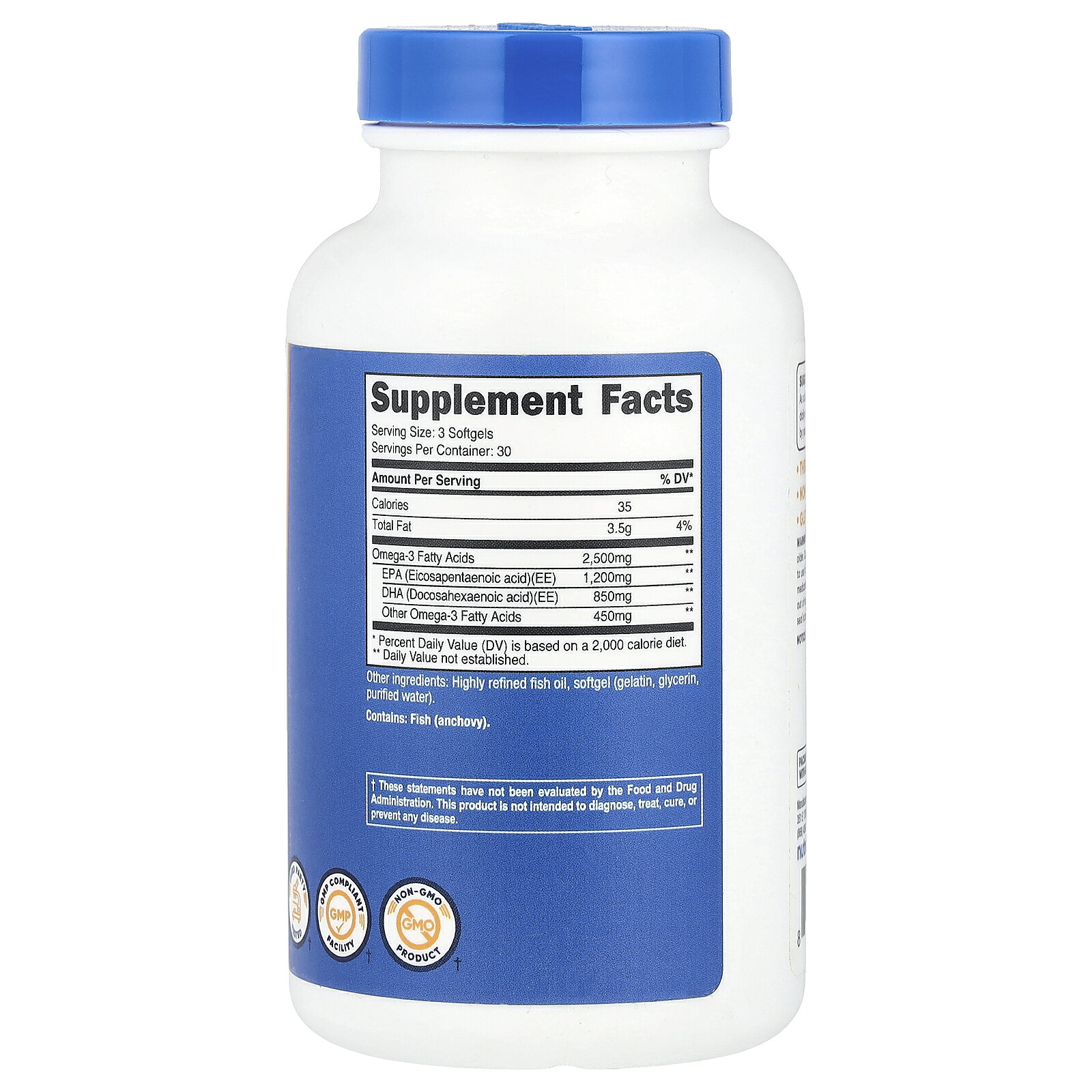 Nutricost オメガ3 【 iHerb アイハーブ 公式 】 ニュートリコスト フィッシュオイル オメガ3脂肪酸 EPA DHA エイコサペンタエン酸 ドコサヘキサエン酸 サプリメント サプリ ソフトジェル 1粒あたり 833mg 90粒 iherb-official-10022928 iHerb サンプル画像2