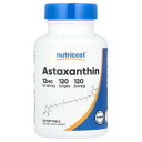 【20%ポイントバック★9/11 10:00~9/19 9:59】Nutricost アスタキサンチン 【 iHerb アイハーブ 公式 】 ニュートリコスト ヘマトコッカス プルビアリス 藻類 由来 カロテノイド サプリメント サプリ ソフトジェル 12mg 120粒