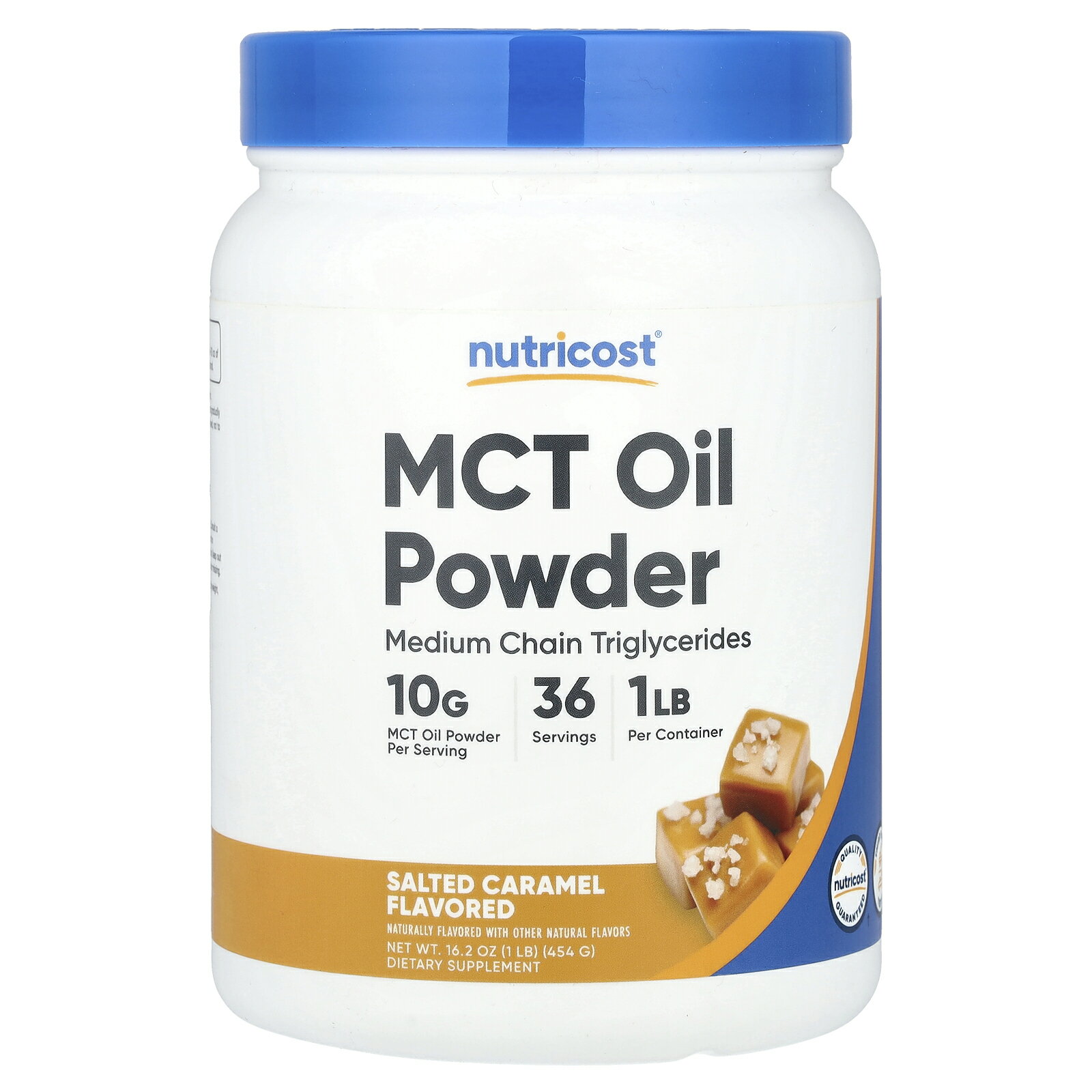 Nutricost MCTオイル パウダー 【 iHerb アイハーブ 公式 】 ニュートリコスト MCT オイル 中鎖脂肪酸 トリグリセリド 油 サプリメント サプリ 粉末 塩キャラメル味 454g
