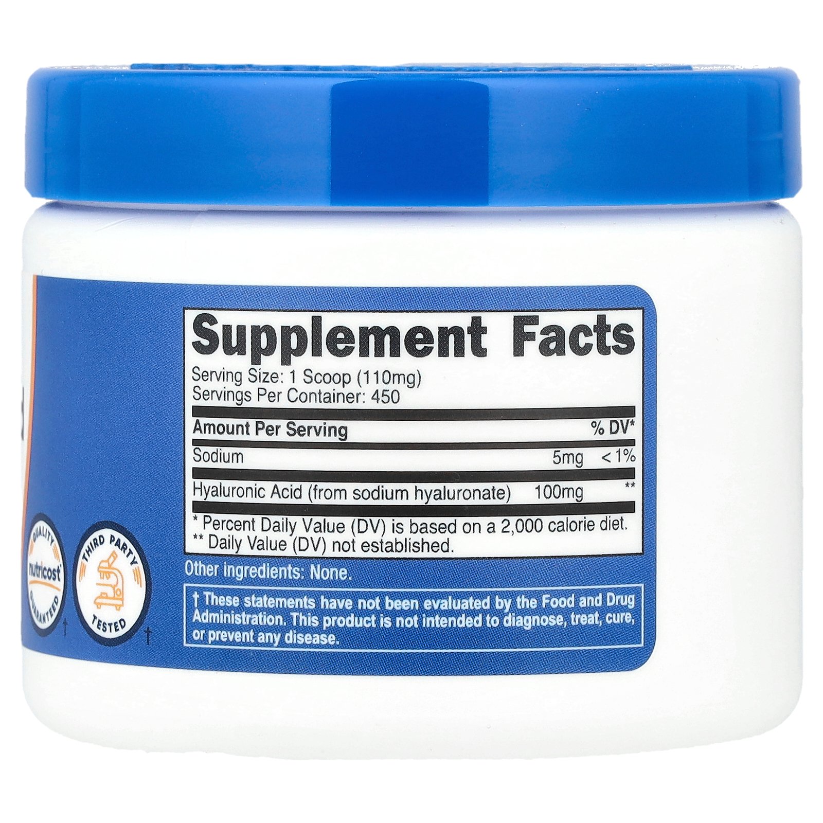Nutricost ヒアルロン酸 【 iHerb アイハーブ 公式 】 ニュートリコスト ヒアルロニック アシッド サプリメント サプリ パウダー 粉末 アンフレーバード プレーン 無香料 50g iherb-official-10022938 iHerb サンプル画像2
