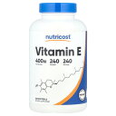 【POINT20倍★9/15 0:00~23:59限定!】Nutricost ビタミンE 【 iHerb アイハーブ 公式 】 ニュートリコスト ビタミン E ビタミン類 ビタミンサプリ サプリメント サプリ ソフトジェル 180mg 400IU 240粒