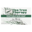 【マラソン期間限定MAX P20倍】Tea Tree Therapy 植物性 せっけん 【 iHerb アイハーブ 公式 】 ティーツリーセラピー ティーツリーオイル 固形石 石けん 110g