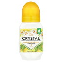 Crystal ミネラル デオドラント ロールオン 【 iHerb アイハーブ 公式 】 クリスタル クリスタルボディデオドラント Crystal Body Deodorant 天然ミネラル塩 制汗剤 カモミール グリーンティー 66ml