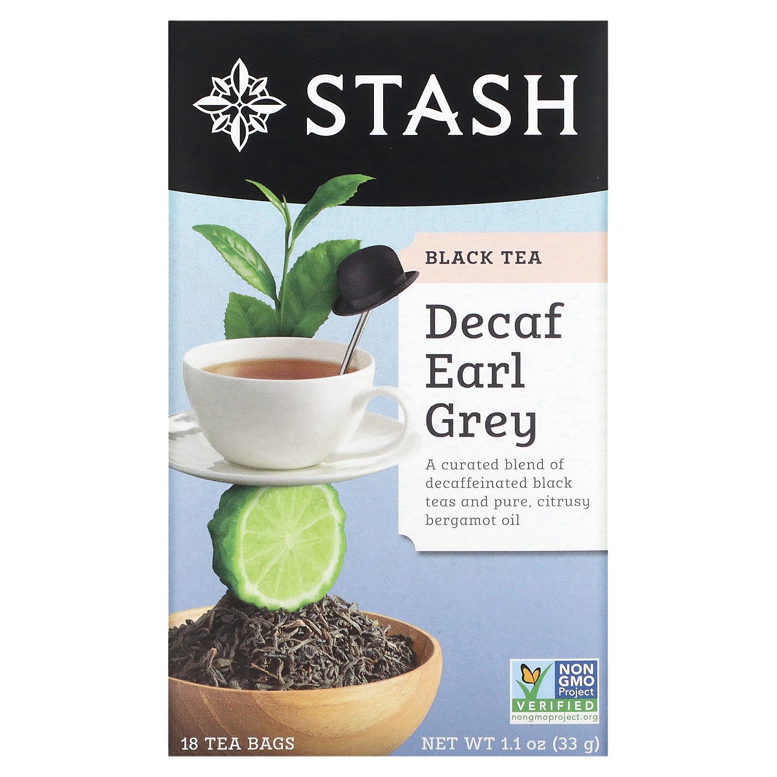 Stash Tea デカフェ アールグレイ  スタッシュティー カフェインフリー ノンカフェイン 紅茶 ブラックティー ティーバッグ 18個