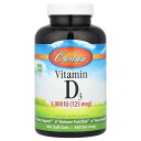 【POINT10倍★4/14 20:00~4/17 09:59】Carlson ビタミン D3 【 iHerb アイハーブ 公式 】 カールソン ビタミンD3 ビタミンD ビタミン D ビタミンサプリ カールソンラボ サプリメント サプリ ソフトジェル 5,000IU 125mcg 360粒