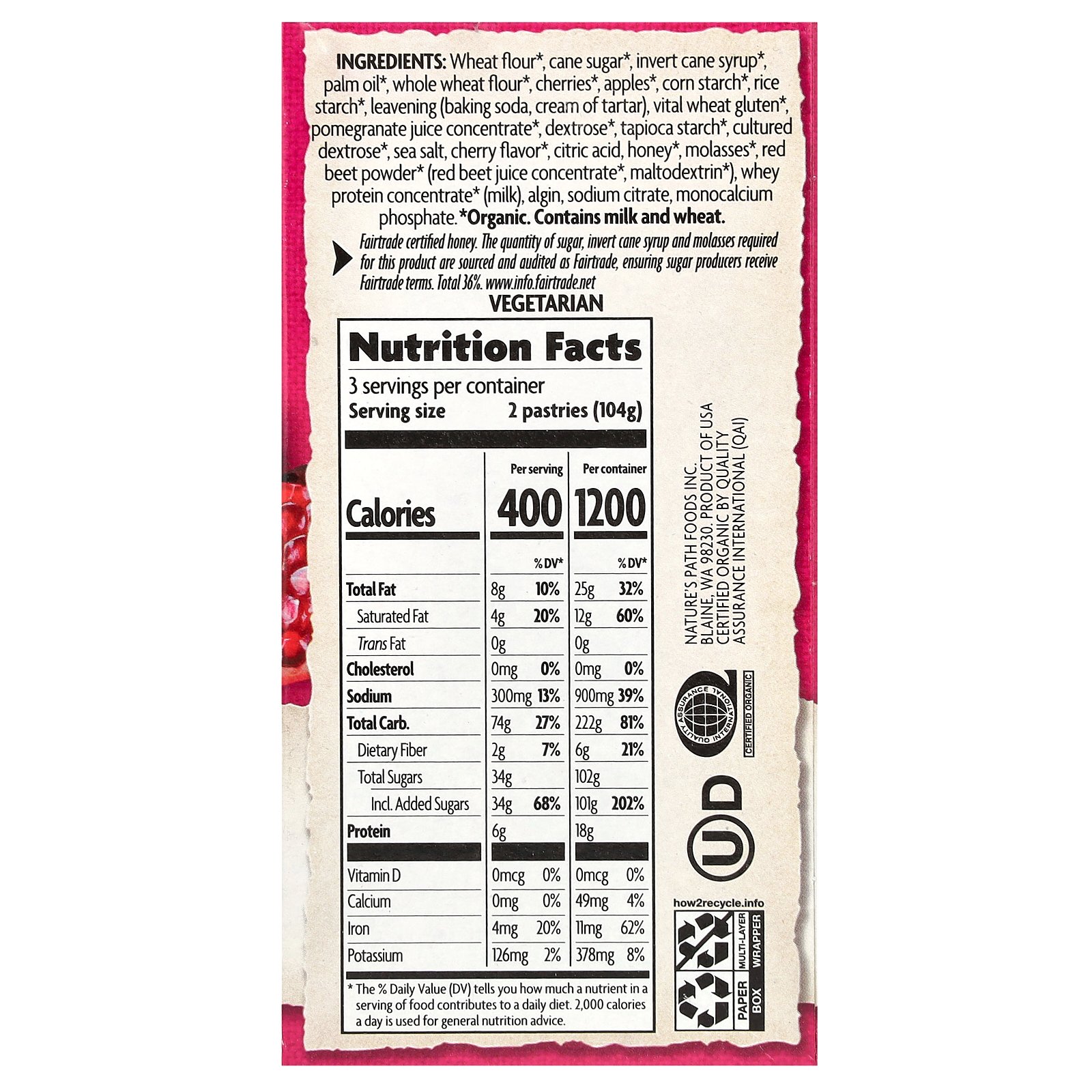 Nature's Path フレーバー トースターペストリー 【 iHerb アイハーブ 公式 】 ネ...