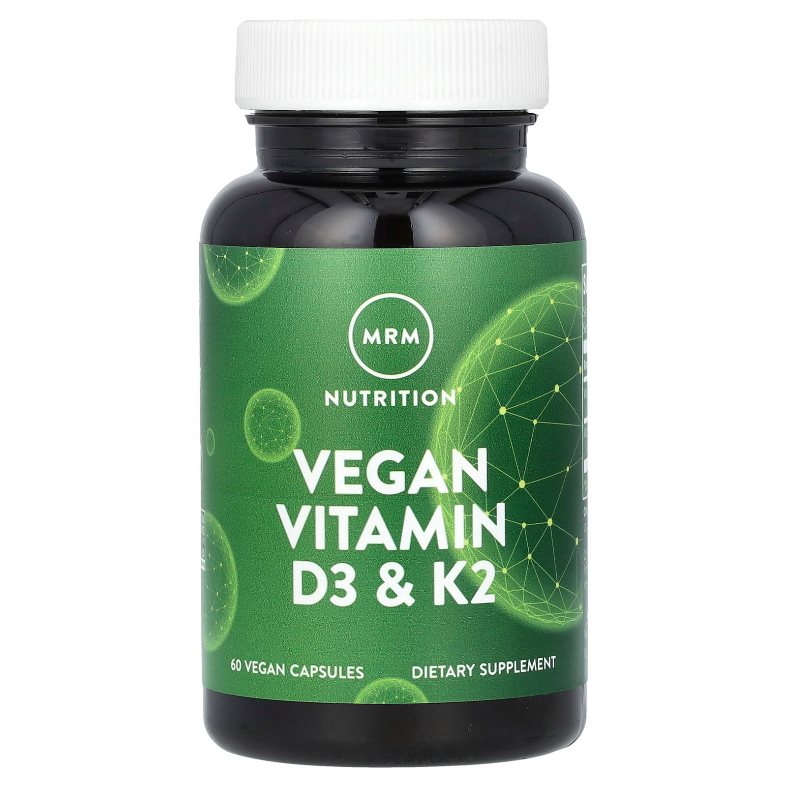 MRM Nutrition ヴィーガン ビタミン D3 & K2  エムアールエム ニュートリション ビタミンD ビタミンK ビタミン類 ビタミンサプリ サプリ ヴィーガンカプセル 62.5mcg 2,500IU 60粒
