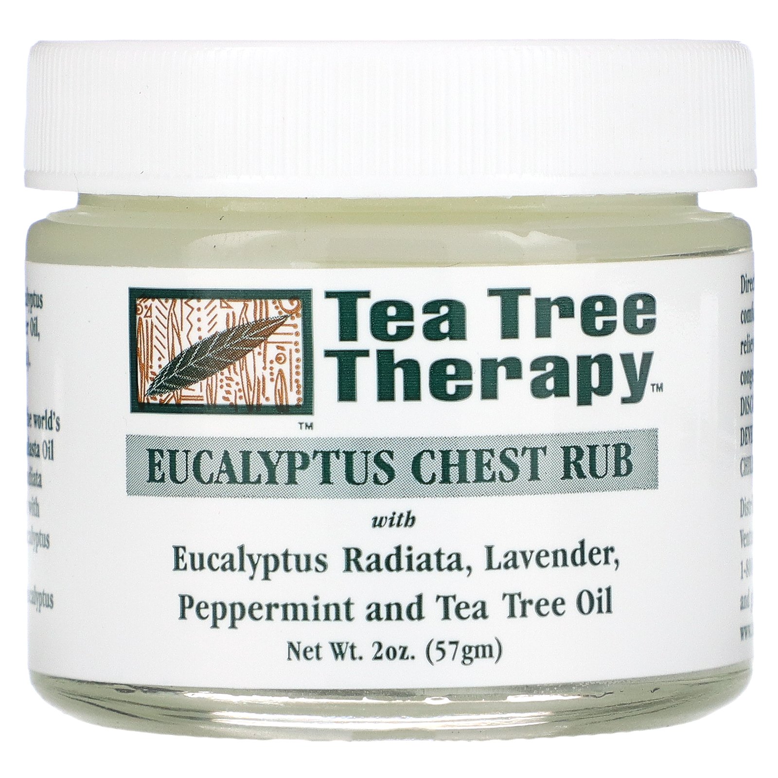 Tea Tree Therapy ユーカリ チェスト ラブ 【 iHerb アイハーブ 公式 】 ティーツリーセラピー ラベンダー ペパーミント ティーツリー 57g