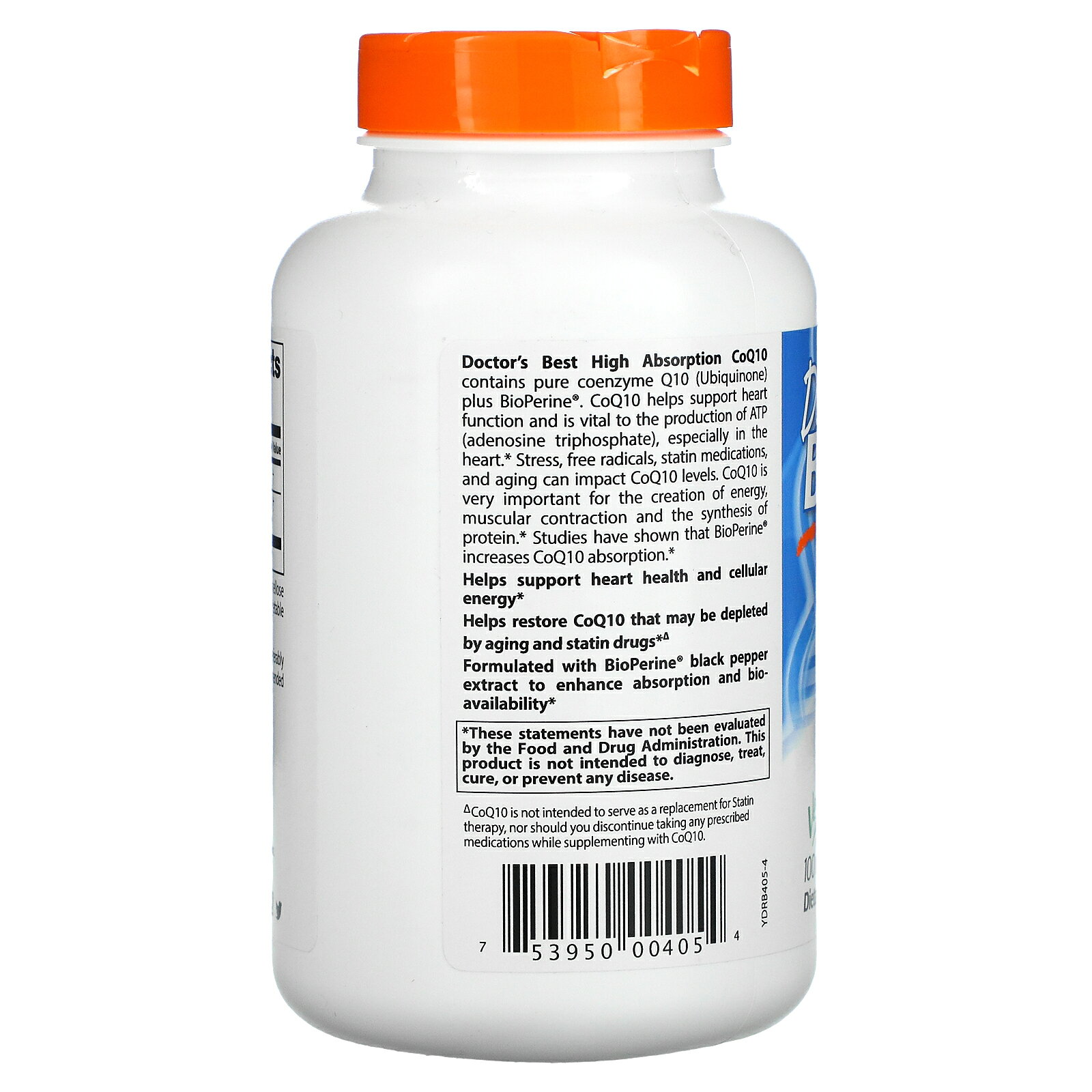Doctor's Best コエンザイムQ10 高吸収 【 iHerb アイハーブ 公式 】 ドクターズベスト サプリメント サプリ CoQ10 ユビキノン BioPerine バイオペリン 健康食品 栄養補助食品 ベジカプセル 100mg 360粒 iherb-official-10010115 iHerb サンプル画像3
