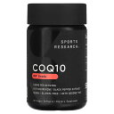 Sports Research コエンザイムQ10 【 iHerb アイハーブ 公式 】 スポーツリサーチ CoQ10 Co Q-10 ココナッツオイル BioPerine バイオペリン ブラックペッパー ユビキノン サプリ 植物性ソフトジェル 100mg 30粒