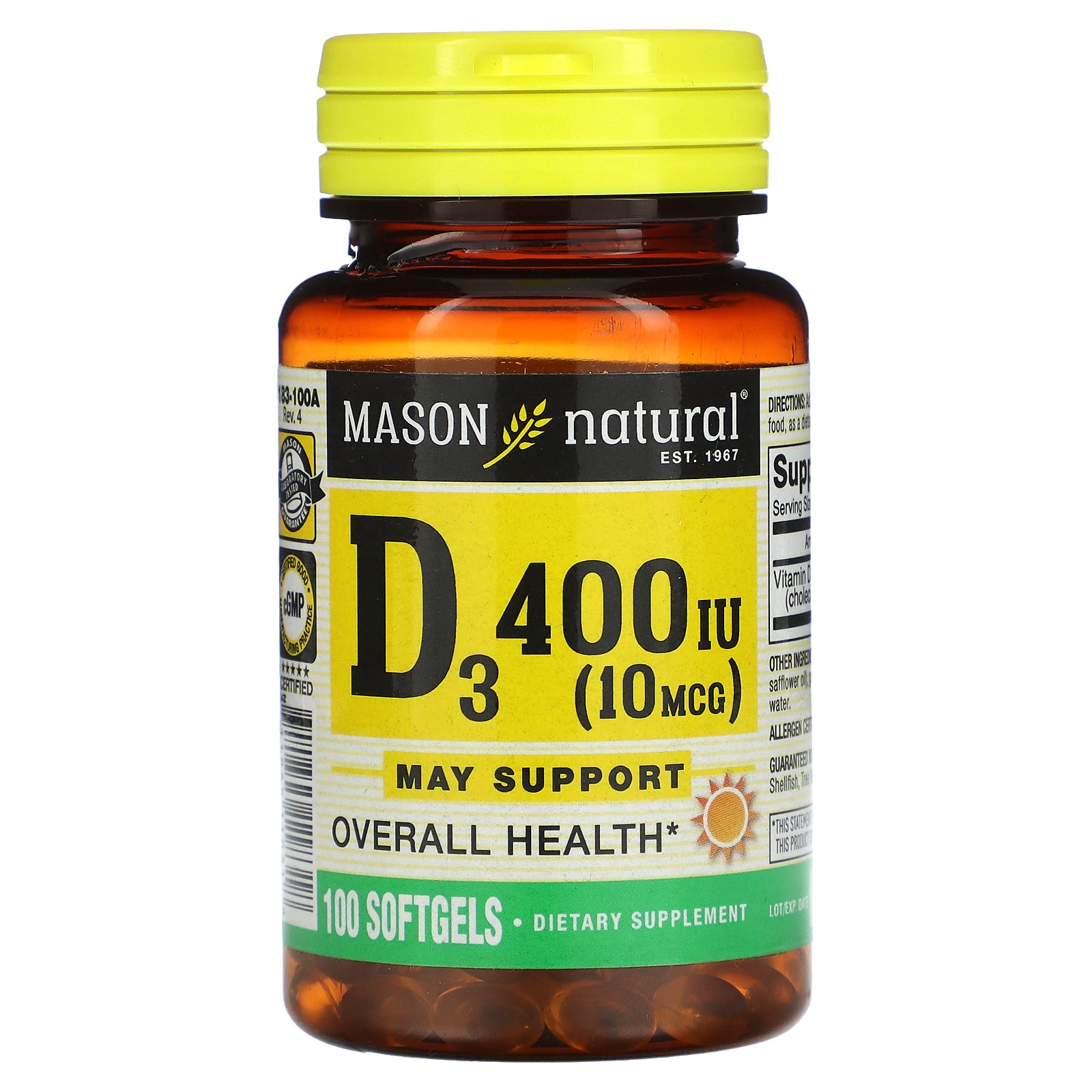 Mason Natural ビタミンD3 【 iHerb アイハ