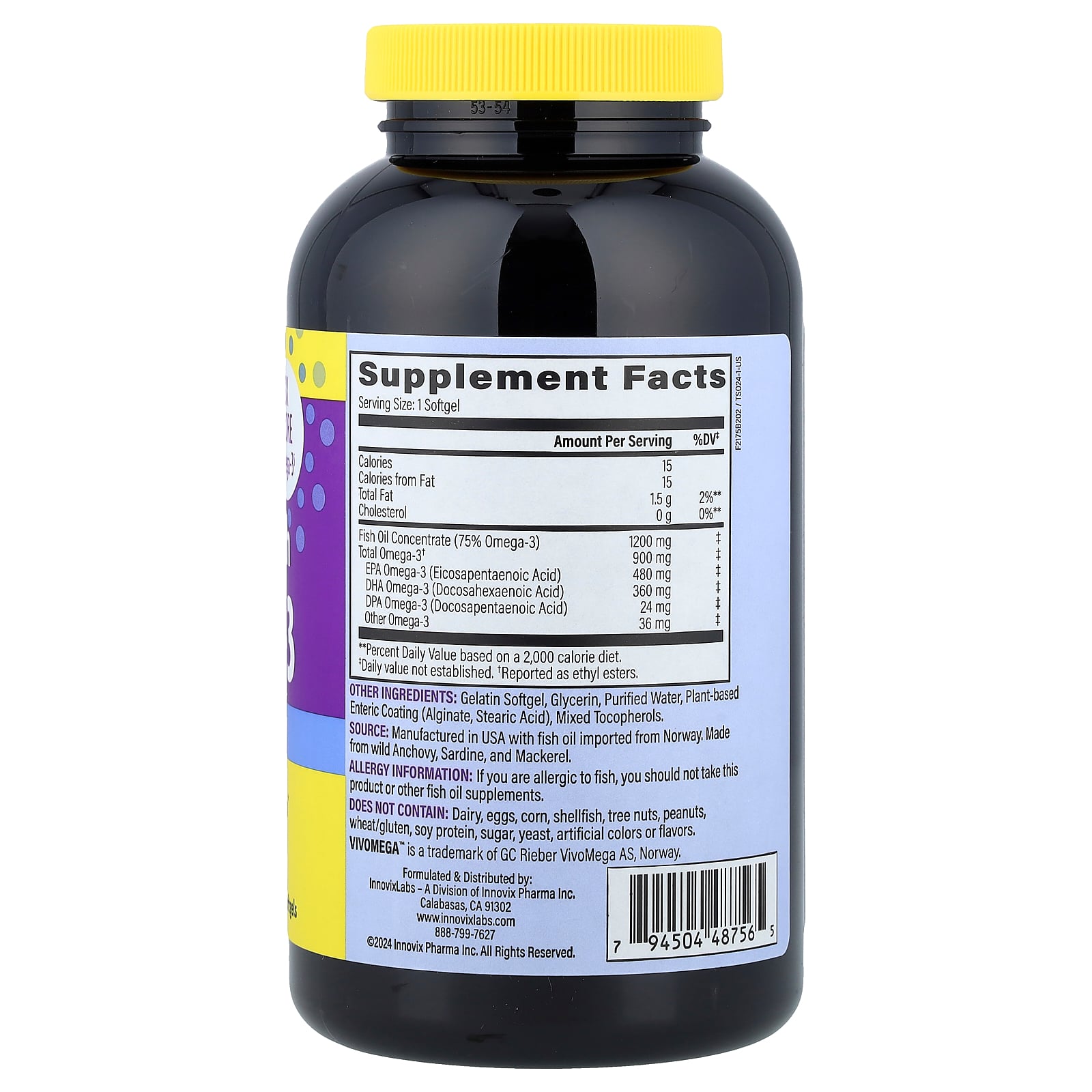 InnovixLabs オメガ3 【 iHerb アイハーブ 公式 】 イノビックスラボ フィッシュオ...