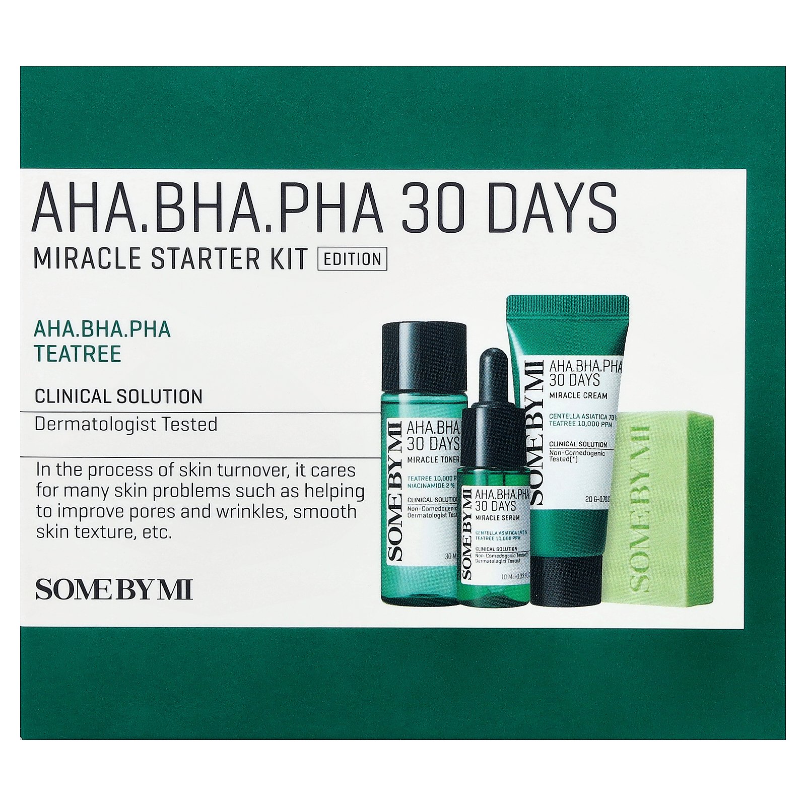 【15%OFFクーポン★7/4 20:00~7/11 01:59】SOME BY MI AHA BHA PHA 30日間 ミラクル スターター 【 iHerb アイハーブ 公式 】 サム バイ ミー ティーツリー ツボクサ せっけん 化粧水 美容液 クリーム 4点セット iherb-official-10004217 iHerb サンプル画像2
