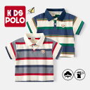 ポロシャツ 半袖ポロシャツ キッズ服 子供服 POLO GOLF SHIRT ボーダー柄 胸刺繍 大人っぽい 男の子 女の子 90cm 100cm 110cm ...