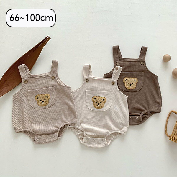 ベビー サロペット ロンパース ベビー服 半袖 セットアップ 赤ちゃん オールインワン カバーオール シンプル 子供服 女の子 男の子 春 夏 秋 可愛い お出掛け 66 73 80 90 100