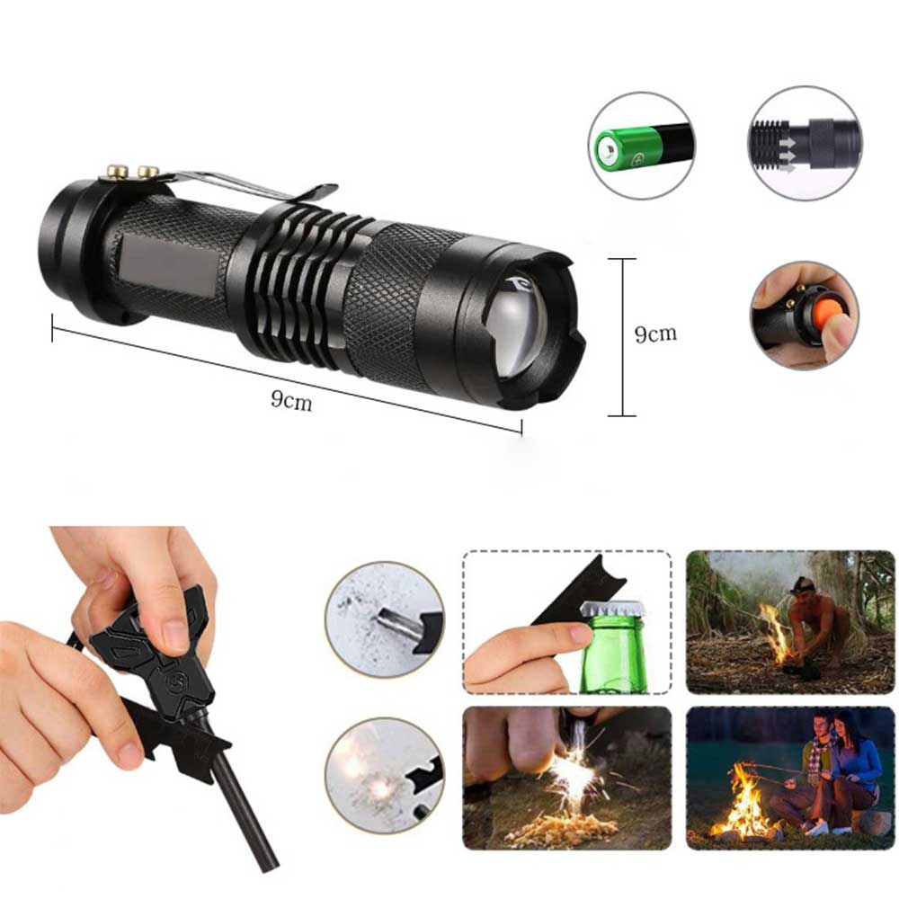 【楽天スーパーセール】サバイバルキット 21点キット サバイバルグッズ サバイバルセット ツールセット サバイバルナイフ マルチツール 防災グッズ ライト 焚き