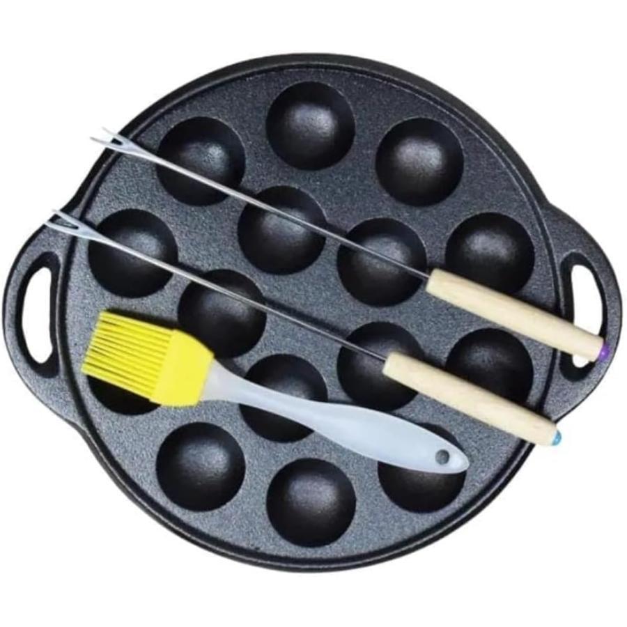 たこ焼きプレート 直火 IH対応 たこ焼き器 たこ焼きポット 両手 フライパン 焼肉マル 平面 プレート グリル鍋 ベーキング型 焦げ付きに