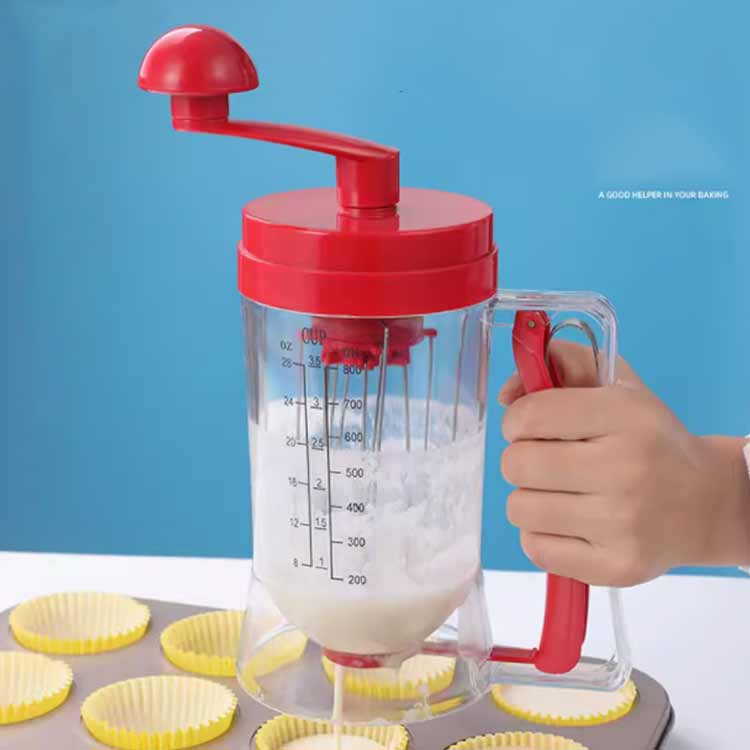 かき混ぜ 注ぎ お好み焼き たこ焼き パンケーキ 調理器具 片手 簡単 粉つぎ 泡だて器 撹拌 混ぜる かき混ぜ機 粉もの注ぎ器 ホットケー iholon-10007267 iHOLON サンプル画像2