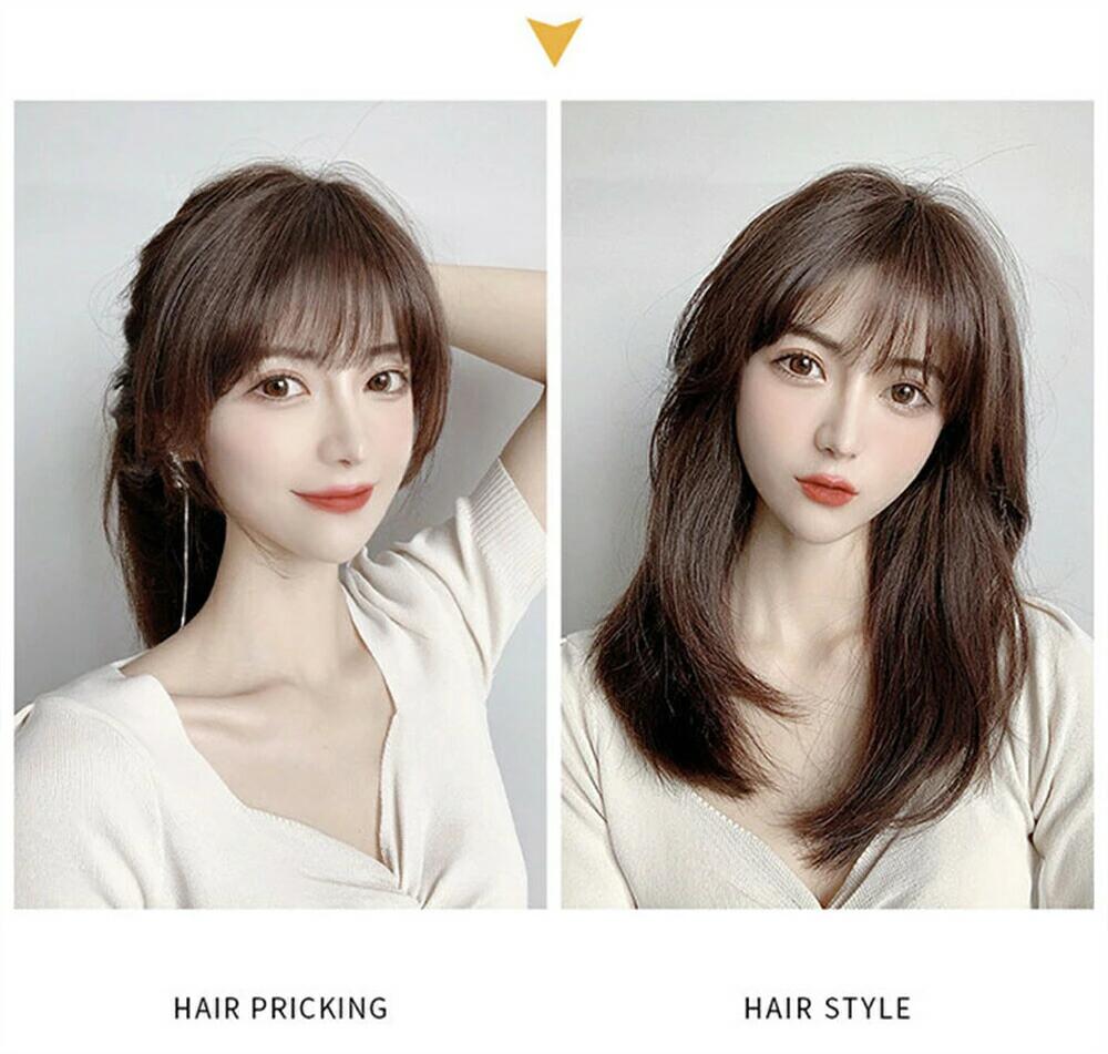 【送料無料】大人気 前髪ウィッグ 自然 前髪 ウィッグ 部分 バレない 普段使い 4色 つけ毛 付け毛 エクステ かつら 白髪隠し 薄毛隠し