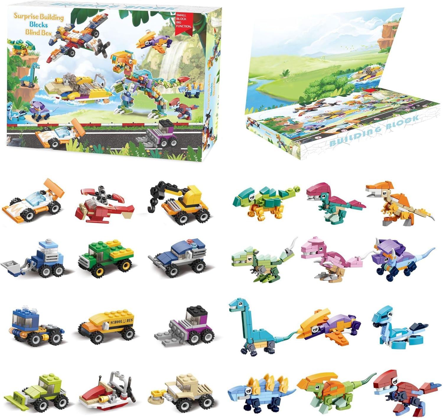 アドベントカレンダー 2025 クリスマス ブロックおもちゃ 恐竜おもちゃ 車おもちゃ 動物 24日カウントダウン 子供 おもちゃ クリスマス