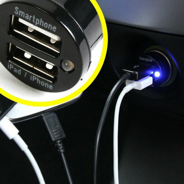 iPhoneX対応スマートフォン、iPhone対応USB-2ポートDC小型充電器IDCU2-02K2つのポートで同時に充電可能!最大出流2AだからiPadにも快適充電! ゆうメール バレンタイン ホワイトデー