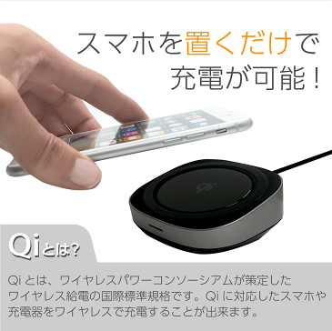 qi 充電器 ワイヤレス充電 急速 充電 薄型 置くだけ充電 送料無料 iPhone8/X/Xs/Xs Max/XR Galaxy ECA160010 宅配便 特価品 キャンプ アウトドア