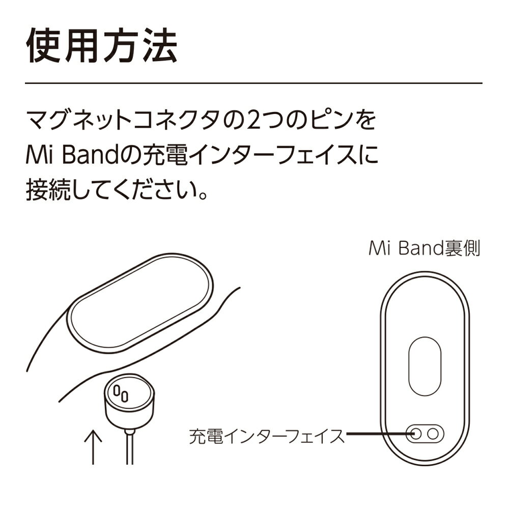 ���㥪��Mi�Х�� ���ޡ��ȥХ���� �ޥ��ͥåȼ����ť����֥� Mi Band5/6/7�б� eca260837 �֥�å� �椦�ѥ��å�