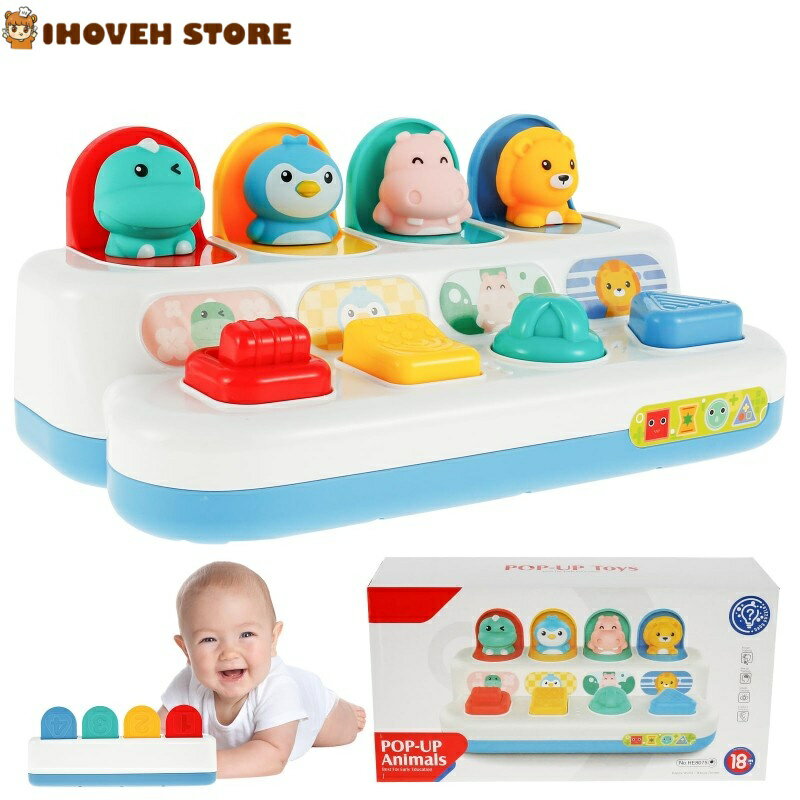 子供のかくれんぼスイッチ早期教育玩具トレーニング赤ちゃんの指に柔軟でポップアップスイッチボックス【海外通販】