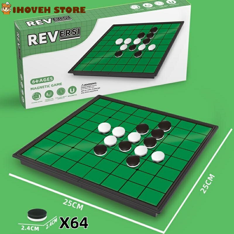 【マグネット折りたたみ】リバーシ オセロ ゲーム 携帯 コンパクト 知育 玩具 6歳以上 家族 対戦【海外通販】 3